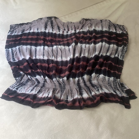 YFB young famous broke tie dye blouse top mauve grey purple size M beach cover - Picture 8 of 10